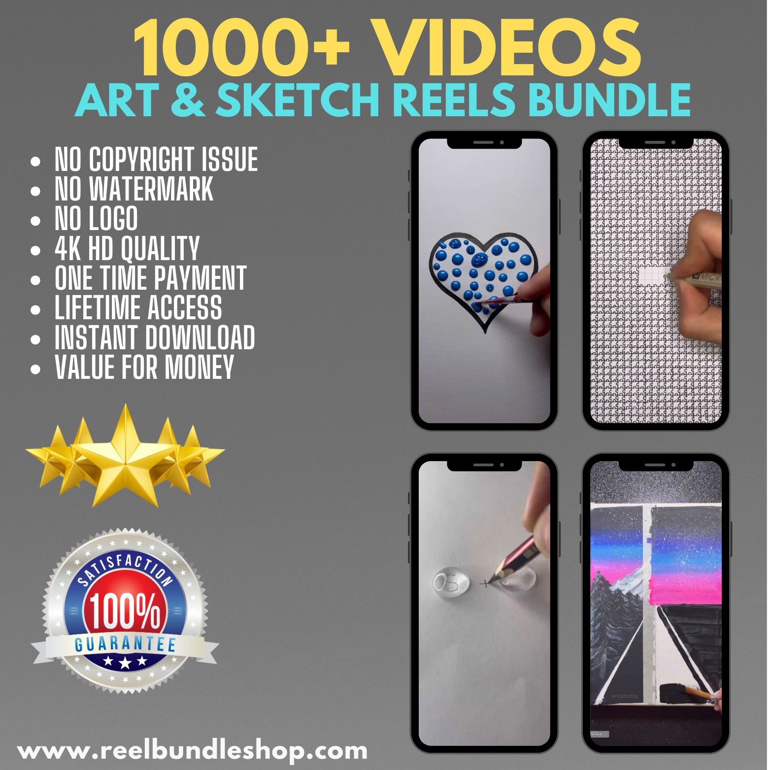 1000+ ART AND SKETCH REELS BUNDLE