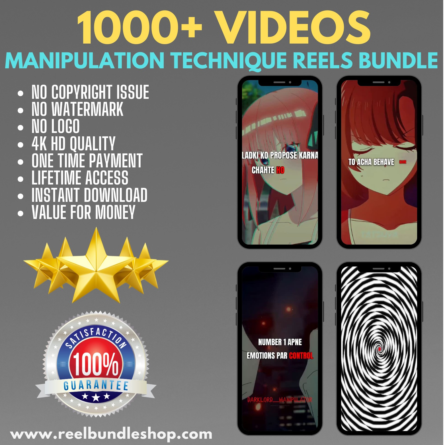 1000+ MANIPULATION TECHNIQUE REELS BUNDLE