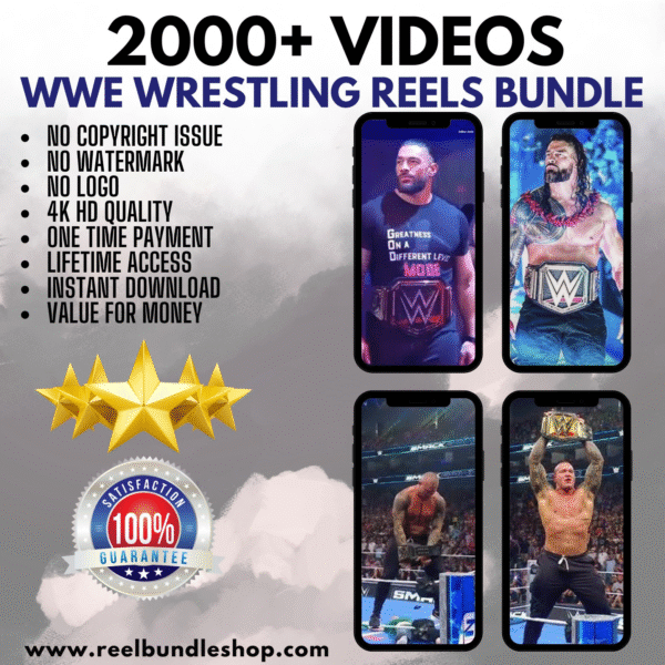 2000+ WWE WRESTLING REELS BUNDLE
