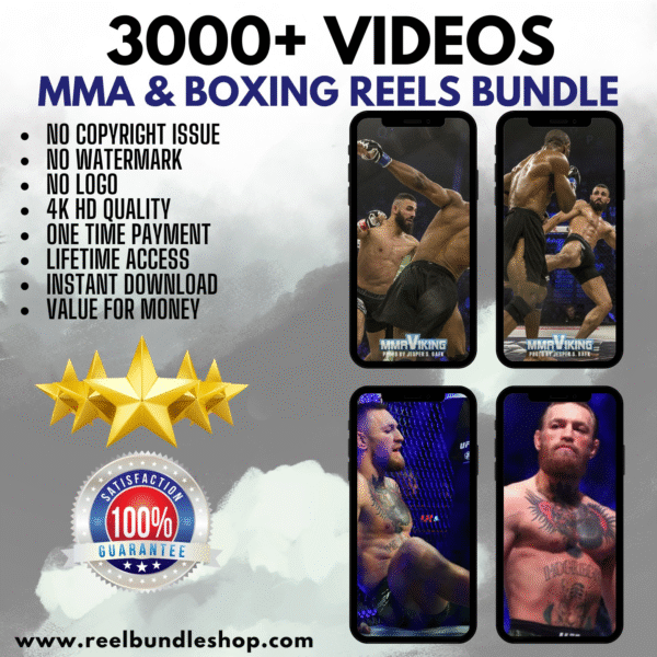 3000+ MMA & BOXING REELS BUNDLE