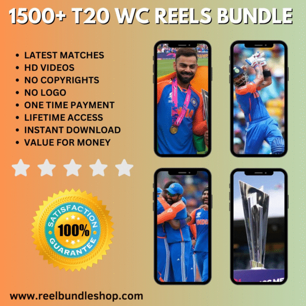 1500+ T20 World Cup Cricket Reels Bundle