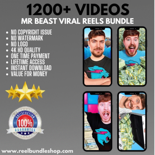 1200+ Mr. Beast Viral Reels Bundle