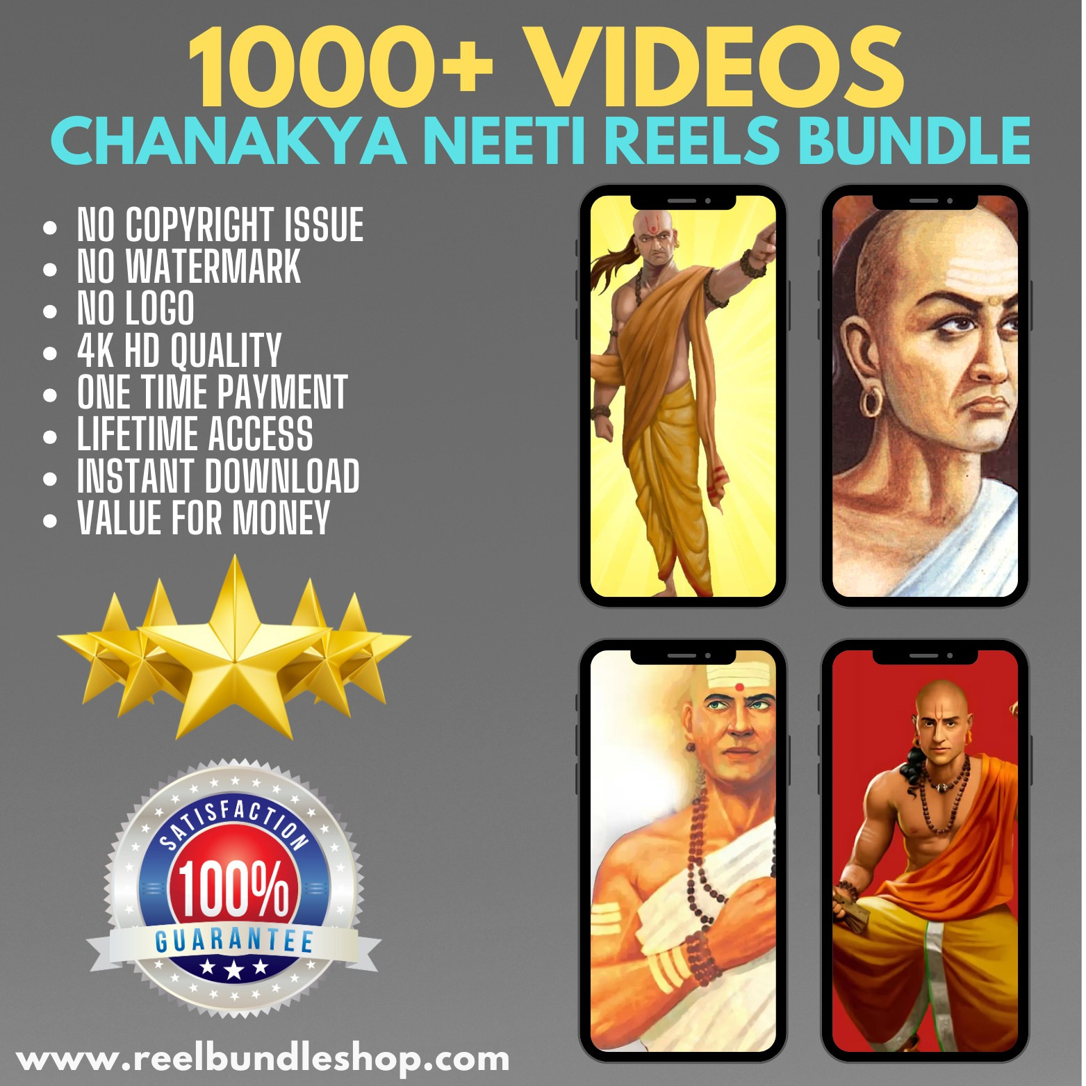 1000+ CHANAKYA QUOTES REELS BUNDLE