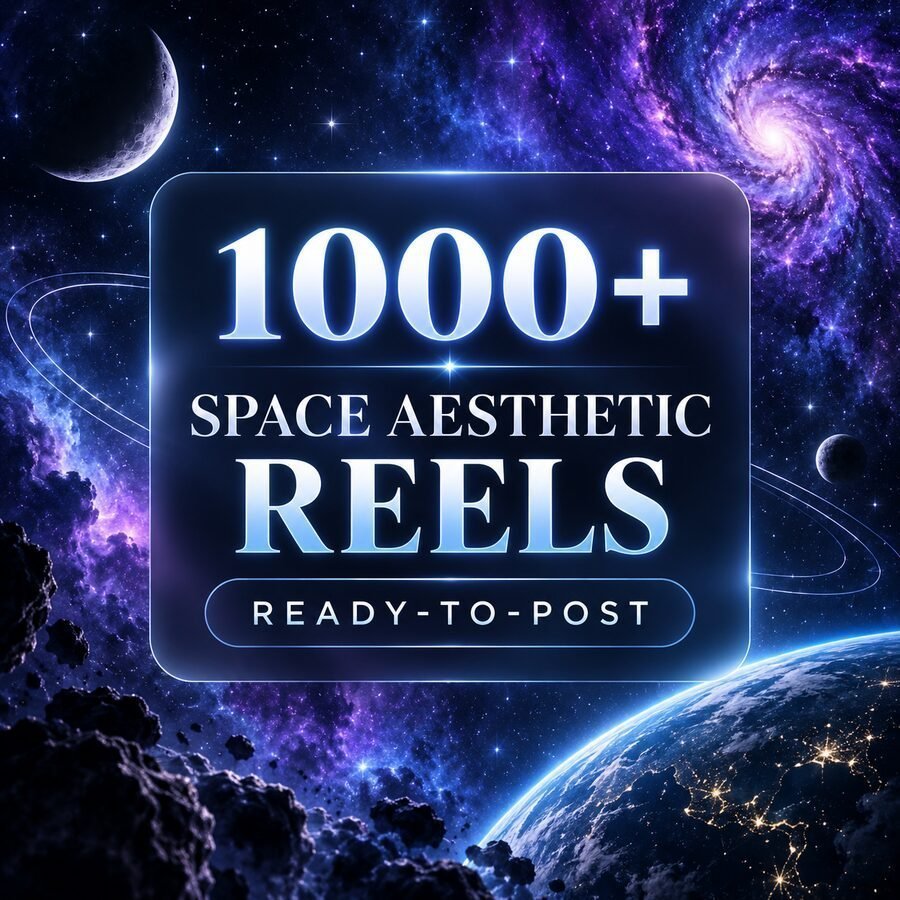 1000+ Space Aesthetic Reels Bundle – cinematic space, galaxy, universe and atmospheric visual content