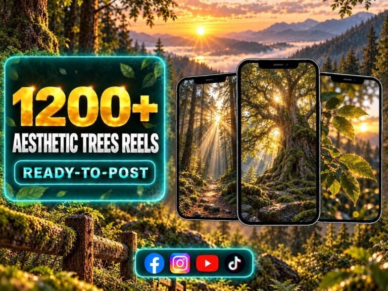 1200+ Aesthetic Trees Reels Bundle – trees, forests, greenery and calming nature aesthetics