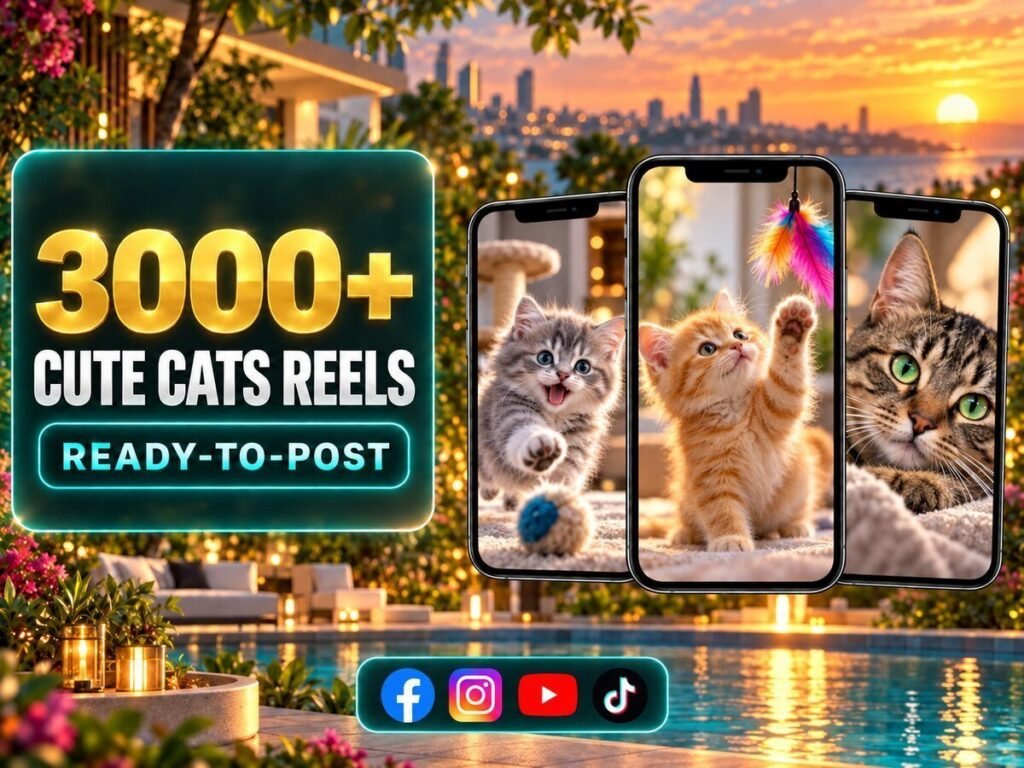 3000+ Cute Cats Reels Bundle – cute, adorable and entertaining cat videos