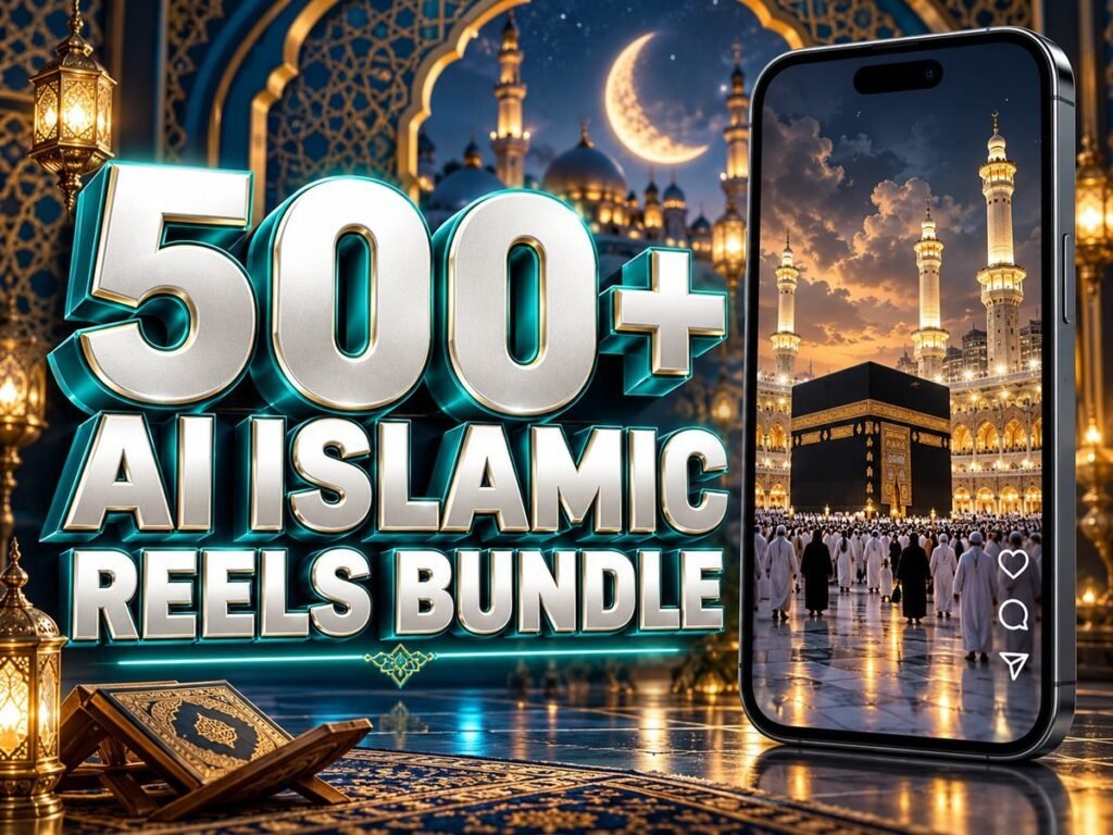 500+ AI Islamic Reels Bundle – Premium 720p Videos