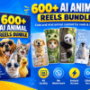 600+ AI Animal Reels Bundle – AI-generated animals, cute pet-style scenes and entertaining animal visuals
