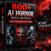 800+ AI Horror Reels Bundle – scary AI visuals, creepy characters and cinematic horror-story moments