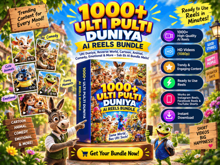 1000+ Ulti Pulti Duniya / Ulti Duniya / Reverse World AI Reels Bundle – Ulti Duniya Reels Bundle