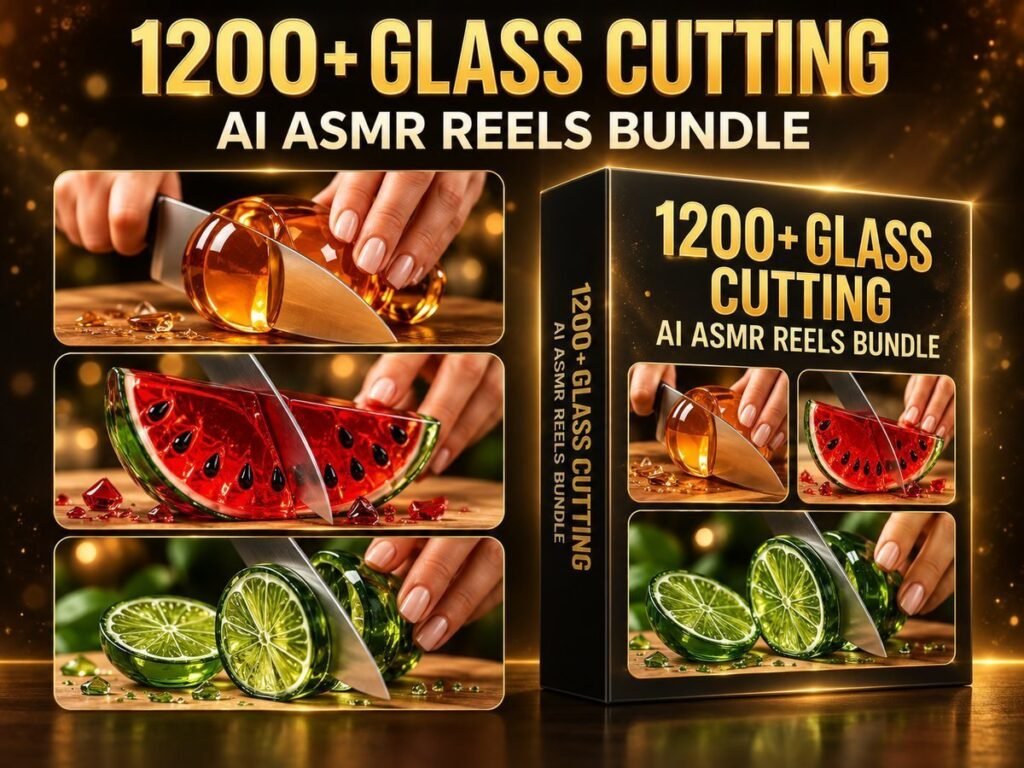 1200+ AI Glass Cutting ASMR Reels Bundle – Satisfying ASMR Videos for Reels & Shorts – AI Glass Cutting ASMR Reels Bundle