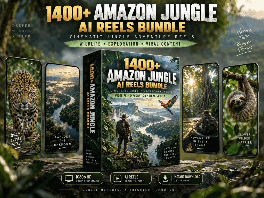 1400+ Amazon Jungle AI Reels Bundle