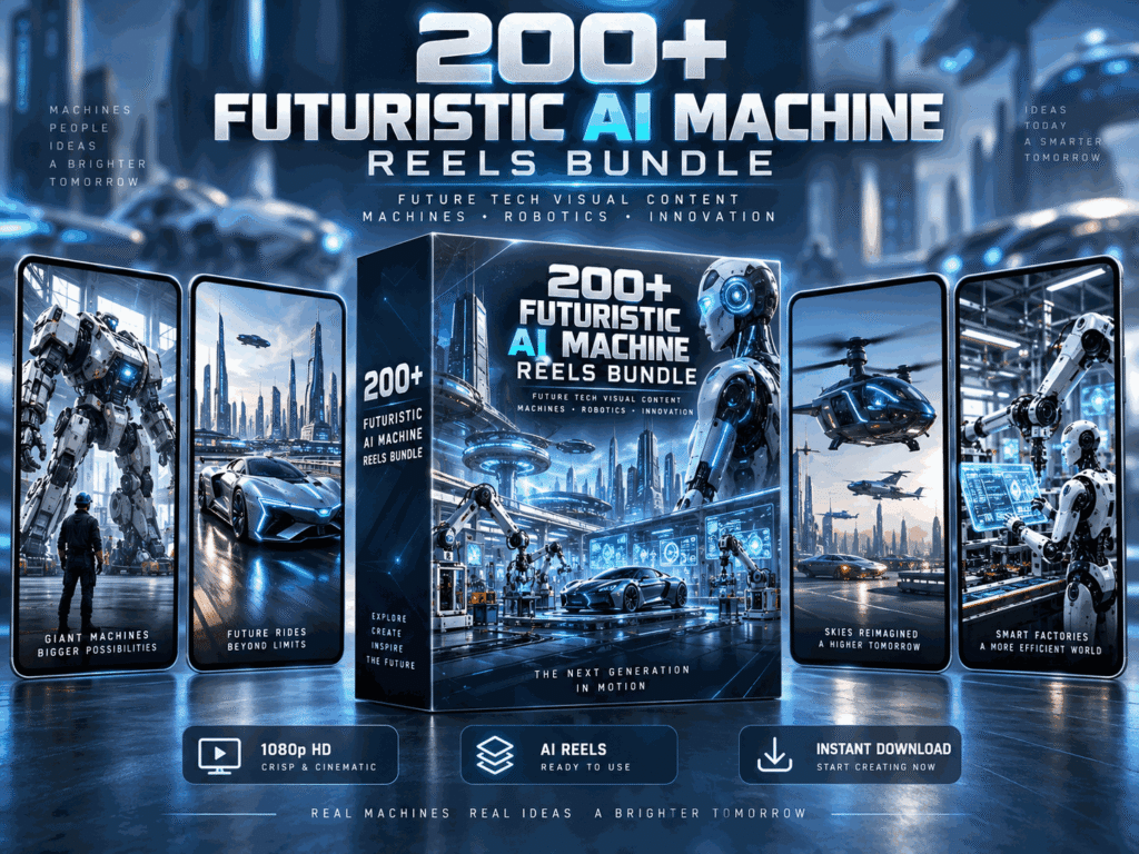 200+ Futuristic AI Machine Reels Bundle
