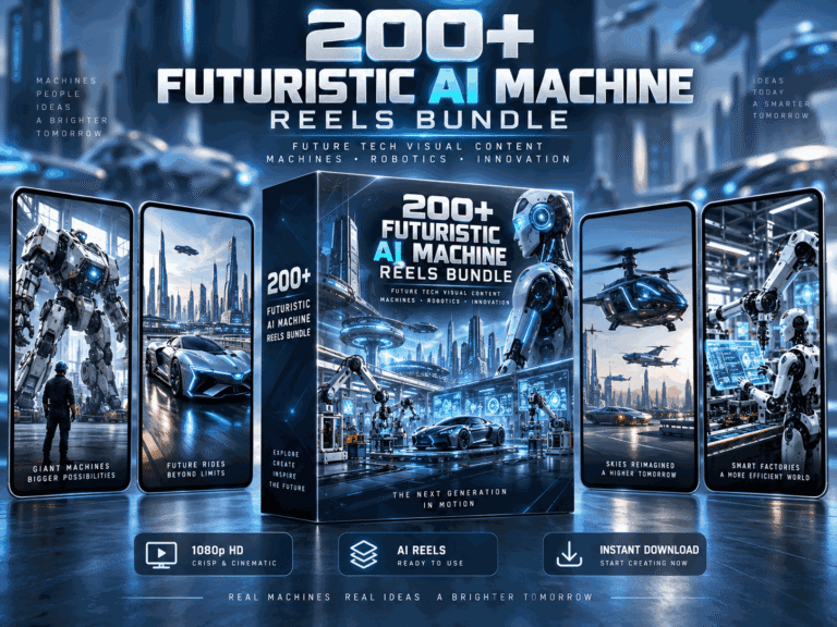 200+ Futuristic AI Machine Reels Bundle