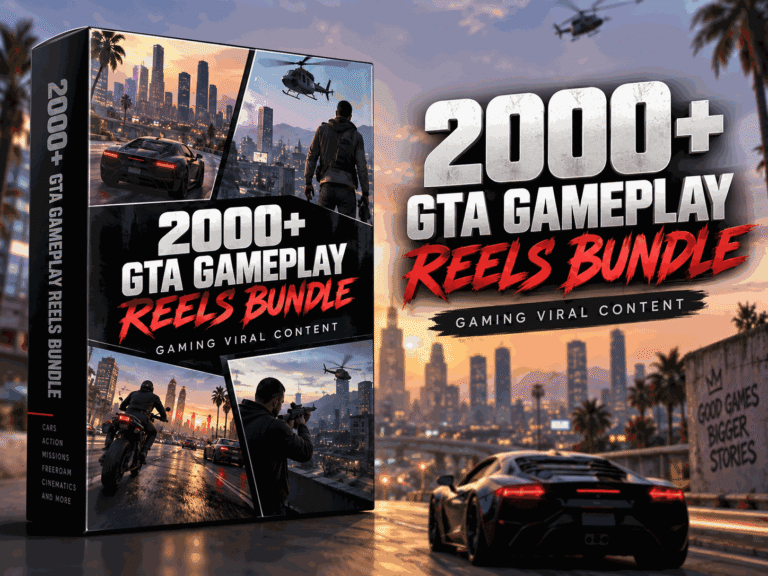 2000+ GTA V Gameplay Reels Bundle – Viral Gaming Clips & Action Shorts