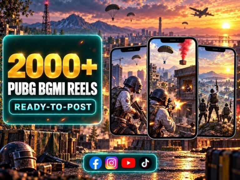 2000+ PUBG BGMI Reels Bundle – PUBG and BGMI battle clips, edits and gaming highlights