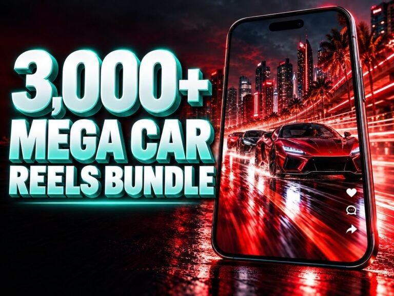 3,000+ Mega Car Reels Bundle – Premium 720p Videos – Car Reels Bundle
