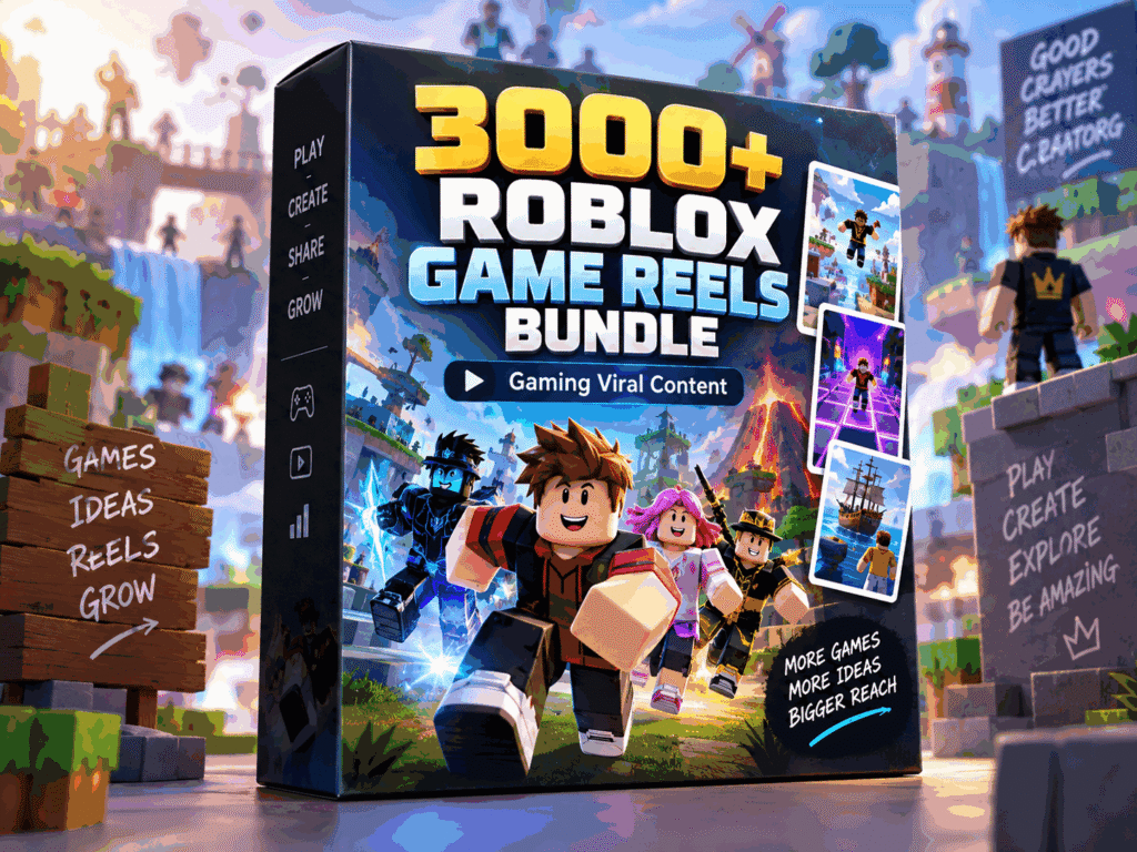 3000+ Roblox Game Reels Bundle – Viral Gameplay Clips for Reels & Shorts