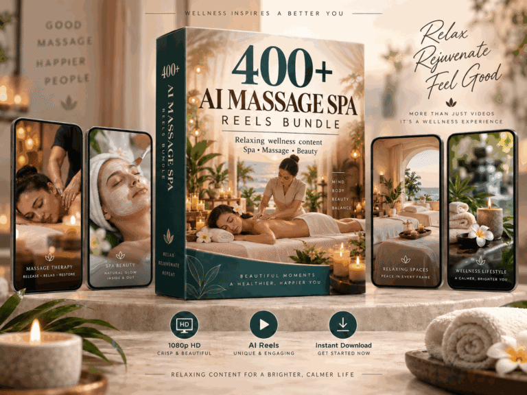 400+ AI Massage Spa Reels Bundle