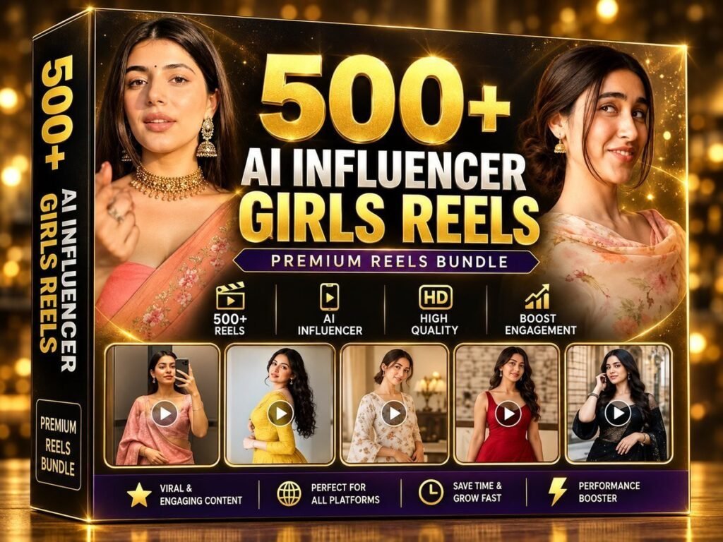 500+ AI Influencer Girls Reels Bundle – Virtual Influencer & AI Girl Videos – AI Girl Influencer Reels Bundle