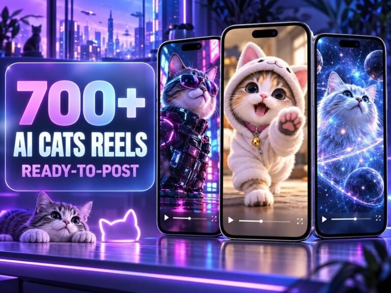 700+ AI Cats Reels Bundle β cute and entertaining AI-styled cat videos with expressive pet moments