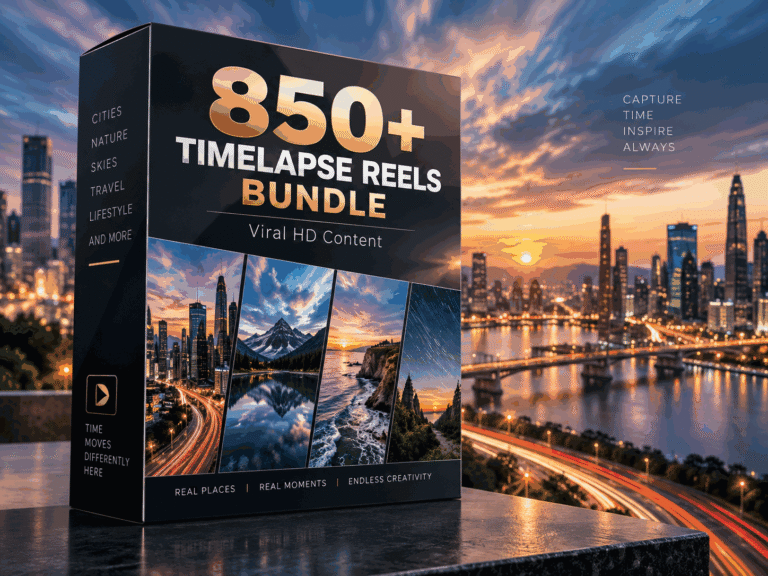 850+ Timelapse Reels Bundle – City, Nature, Travel & Sky Videos – Timelapse Reels Bundle